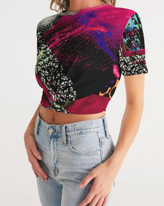 Static Electricity Women's Twist-Front Cropped Tee