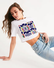 Load image into Gallery viewer, 3D Jeweled Flag Women&#39;s Cropped Tee
