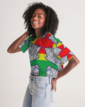 Load image into Gallery viewer, FUNKARA POLYGON CLOTH 1 Women&#39;s Lounge Cropped Tee

