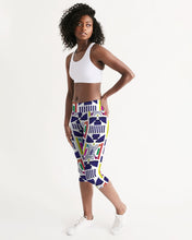 Load image into Gallery viewer, 3D Jeweled Flag Women&#39;s Mid-Rise Capri
