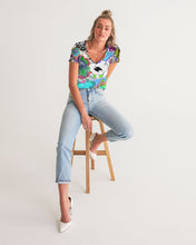 Load image into Gallery viewer, whole LOTTA flowers DOUBLE TAKE Women&#39;s V-Neck Tee
