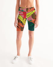 Load image into Gallery viewer, MONSTERA Women&#39;s Mid-Rise Bike Shorts
