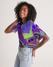 Load image into Gallery viewer, PURPLE-ATED FUNKARA Women&#39;s Lounge Cropped Tee
