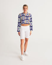 Load image into Gallery viewer, 3D Jeweled Flag Women&#39;s Cropped Sweatshirt
