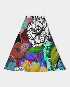 whole LOTTA flowers DOUBLE TAKE Women's A-Line Midi Skirt