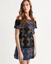 Load image into Gallery viewer, Continuous Peace Women&#39;s Off-Shoulder Dress
