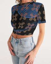 Load image into Gallery viewer, Continuous Peace Women&#39;s Twist-Front Cropped Tee
