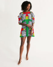 Load image into Gallery viewer, FUNKARA POLYGON CLOTH 1 Women&#39;s Open Shoulder A-Line Dress
