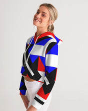 Load image into Gallery viewer, 80s Diamond half Women&#39;s Cropped Hoodie
