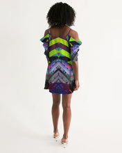 Load image into Gallery viewer, GALAXY GEO URBAN Women&#39;s Open Shoulder A-Line Dress
