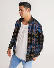 Load image into Gallery viewer, Continuous Peace Men&#39;s Stripe-Sleeve Track Jacket
