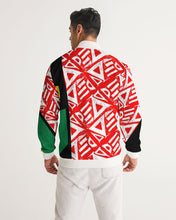 Load image into Gallery viewer, PRINTMAKING in White with Heritage colors Men&#39;s Track Jacket
