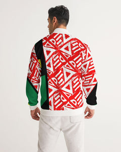 PRINTMAKING in White with Heritage colors Men's Track Jacket