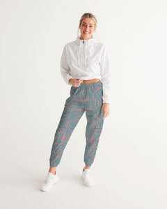 Coral & Teal Tribal Lines  Women's Track Pants