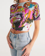Load image into Gallery viewer, POUR PARTY Women&#39;s Twist-Front Cropped Tee
