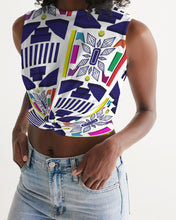 Load image into Gallery viewer, 3D Jeweled Flag Women&#39;s Twist-Front Tank
