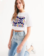 Load image into Gallery viewer, 3D Jeweled Flag Women&#39;s Cropped Tee
