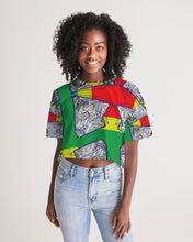 Load image into Gallery viewer, FUNKARA POLYGON CLOTH 1 Women&#39;s Lounge Cropped Tee
