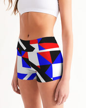 Load image into Gallery viewer, 80s Diamond half Women&#39;s Mid-Rise Yoga Shorts
