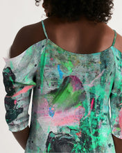 Load image into Gallery viewer, painters table 2 Women&#39;s Open Shoulder A-Line Dress
