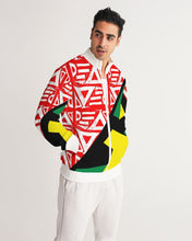 Load image into Gallery viewer, PRINTMAKING in White with Heritage colors Men&#39;s Track Jacket
