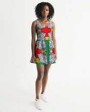 Load image into Gallery viewer, FUNKARA POLYGON CLOTH 1 Women&#39;s Scoop Neck Skater Dress
