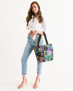 whole LOTTA flowers DOUBLE TAKE Canvas Zip Tote