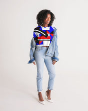 Load image into Gallery viewer, 80s Diamond half Women&#39;s Lounge Cropped Tee
