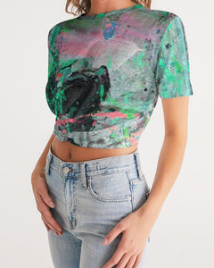 painters table 2 Women's Twist-Front Cropped Tee