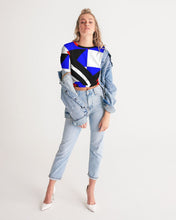 Load image into Gallery viewer, 80s Diamond half Women&#39;s Twist-Front Cropped Tee
