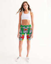 Load image into Gallery viewer, FUNKARA POLYGON CLOTH 1 Women&#39;s Mid-Rise Bike Shorts
