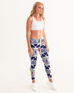 3D Jeweled Flag Women's Yoga Pants