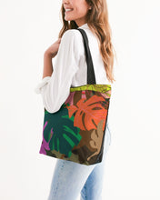Load image into Gallery viewer, MONSTERA Canvas Zip Tote
