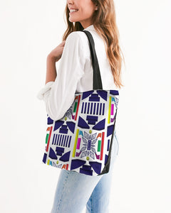 3D Jeweled Flag Canvas Zip Tote