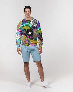 whole LOTTA flowers DOUBLE TAKE Men's Classic French Terry Crewneck Pullover