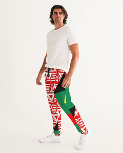 PRINTMAKING in White with Heritage colors Men's Joggers