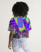 Load image into Gallery viewer, PURPLE-ATED FUNKARA Women&#39;s Lounge Cropped Tee

