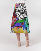 Load image into Gallery viewer, whole LOTTA flowers DOUBLE TAKE Women&#39;s A-Line Midi Skirt
