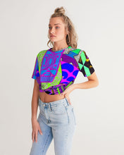Load image into Gallery viewer, PURPLE-ATED FUNKARA Women&#39;s Twist-Front Cropped Tee
