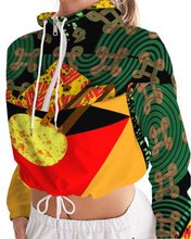 Load image into Gallery viewer, continuospeace1 heritage print Women&#39;s Cropped Windbreaker
