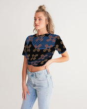 Load image into Gallery viewer, Continuous Peace Women&#39;s Twist-Front Cropped Tee
