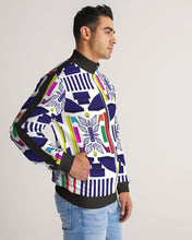 Load image into Gallery viewer, 3D Jeweled Flag Men&#39;s Stripe-Sleeve Track Jacket
