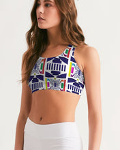 Load image into Gallery viewer, 3D Jeweled Flag Women&#39;s Seamless Sports Bra
