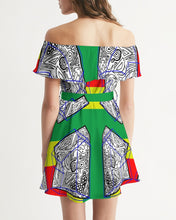 Load image into Gallery viewer, FUNKARA POLYGON CLOTH 1 Women&#39;s Off-Shoulder Dress
