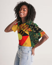Load image into Gallery viewer, continuospeace1 heritage print Women&#39;s Lounge Cropped Tee

