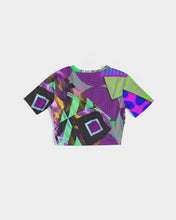Load image into Gallery viewer, PURPLE-ATED FUNKARA Women&#39;s Twist-Front Cropped Tee
