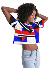 Load image into Gallery viewer, 80s Diamond half Women&#39;s Lounge Cropped Tee
