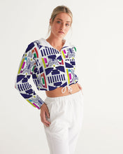 Load image into Gallery viewer, 3D Jeweled Flag Women&#39;s Cropped Windbreaker
