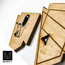 Load image into Gallery viewer, NATURAL FRAGMENTS &quot;Mag Geo Shard&quot; GIG-size Wooden Earrings

